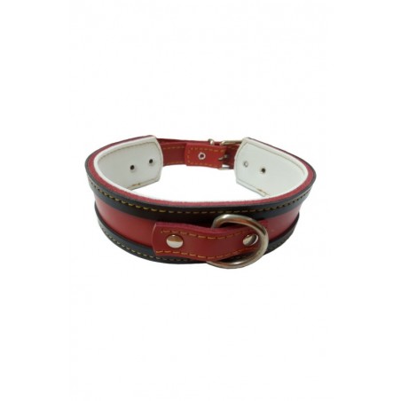 COLLAR GALGO ROJO BORDE NEGRO 35X4CM