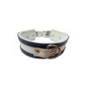 COLLAR GALGO BLANCO BORDE AZUL 35X4CM