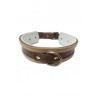 COLLAR GALGO MARRON BORDE NATURAL 35X4CM