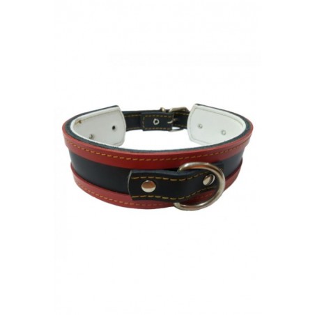 COLLAR GALGO NEGRO BORDE ROJO 35X4CM