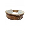 COLLAR GALGO NATURAL BORDE MARRON 35X4CM