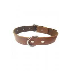 COLLAR CUERO MARRON LAURA...