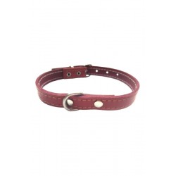 COLLAR CUERO ROJO LAURA...