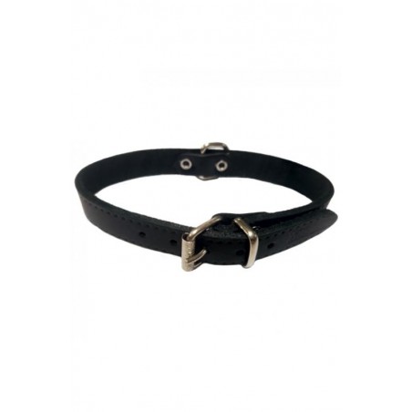 COLLAR CUERO LISO 12X300MM. NEGRO S.D