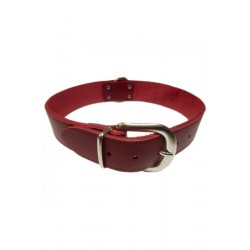 COLLAR CUERO LISO 35X650MM.ROJO