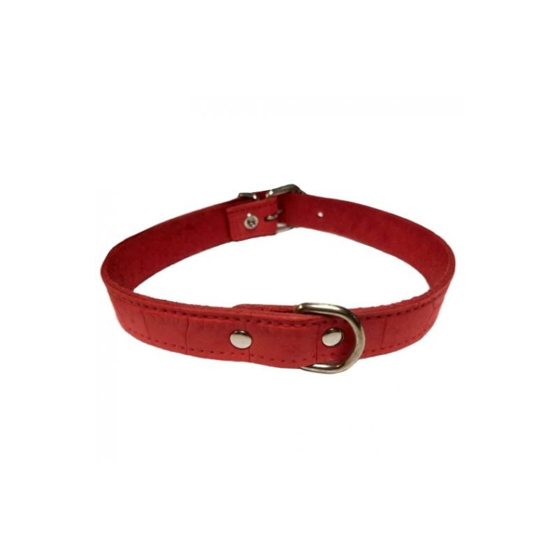 COLLAR PIEL LABRADO 20x500mm. ROJO