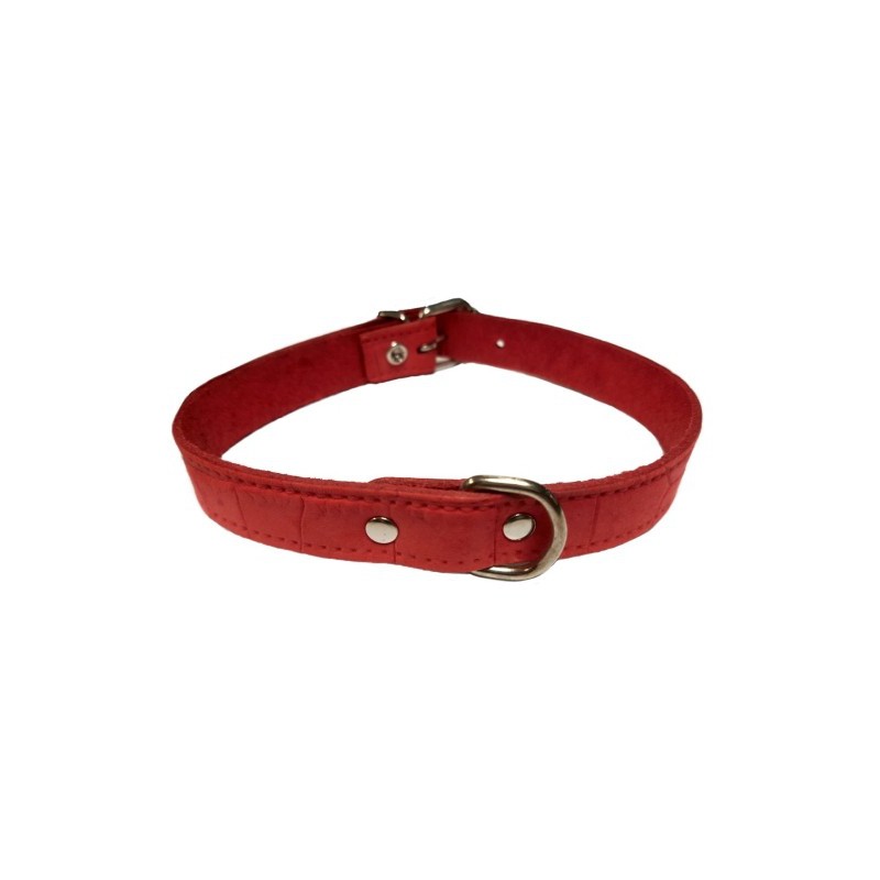 COLLAR PIEL LABRADO 30X600mm. ROJO