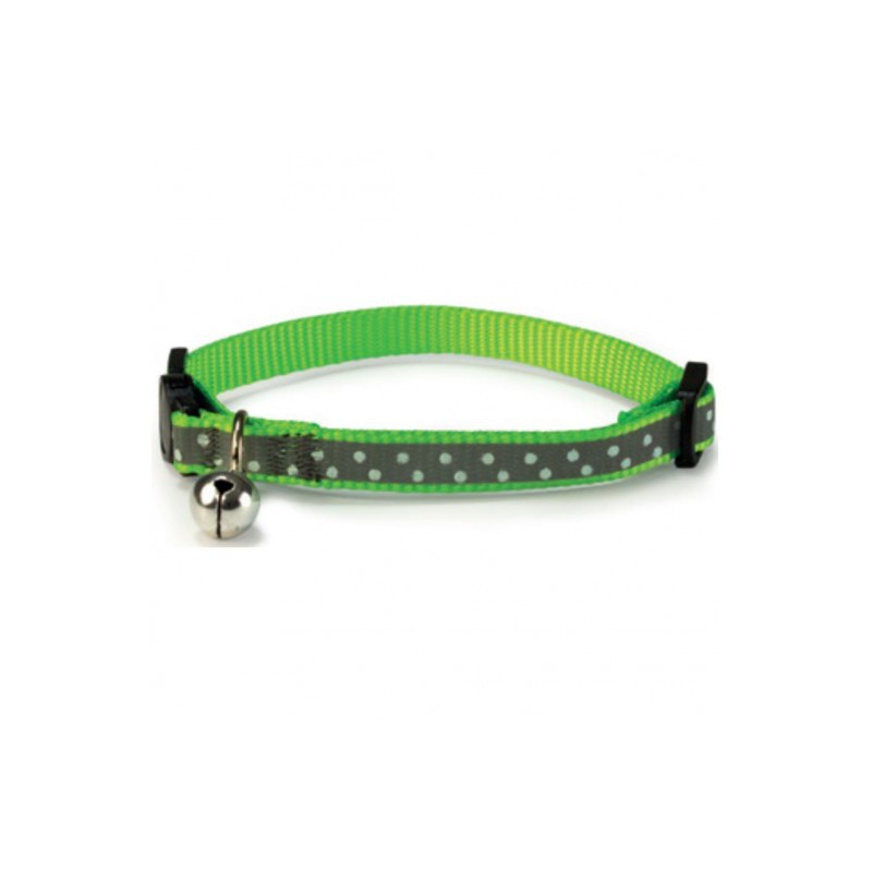 COLLAR GATO REFLECTANTE 1 x 20/25cm. Verde