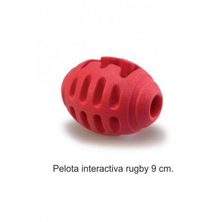 PELOTA INTERACTIVA SNACKS RUGBY 9 cm.