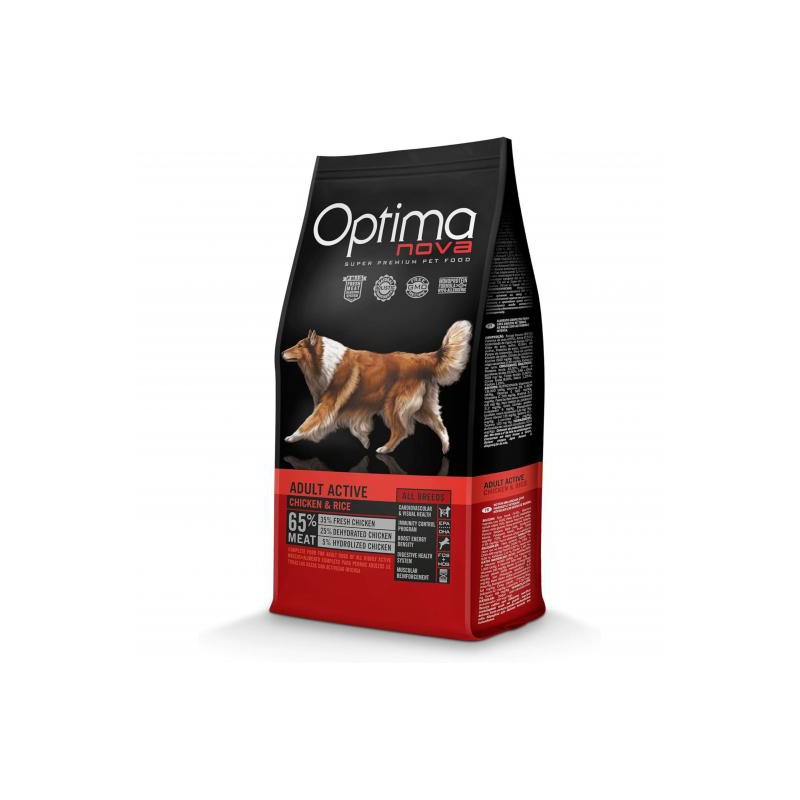 OPTIMA NOVA ADULT ACTIVE POLLO ARROZ 12 KG.