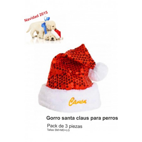 GORRO SANTA CLAUS PACK 3 PIEZAS