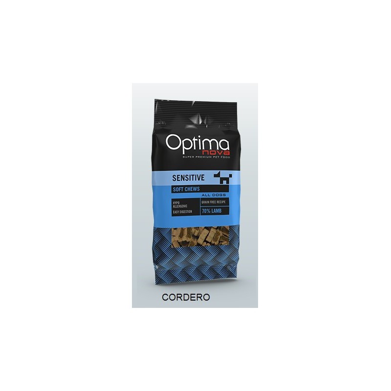 SNACK SENSITIVE CORDERO 150gr.Optima Nova