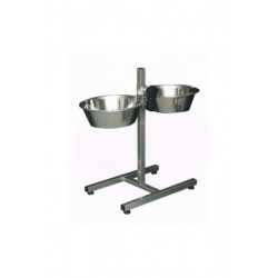 SOPORTE INOX.2 COMEDEROS 1,8 LTS.