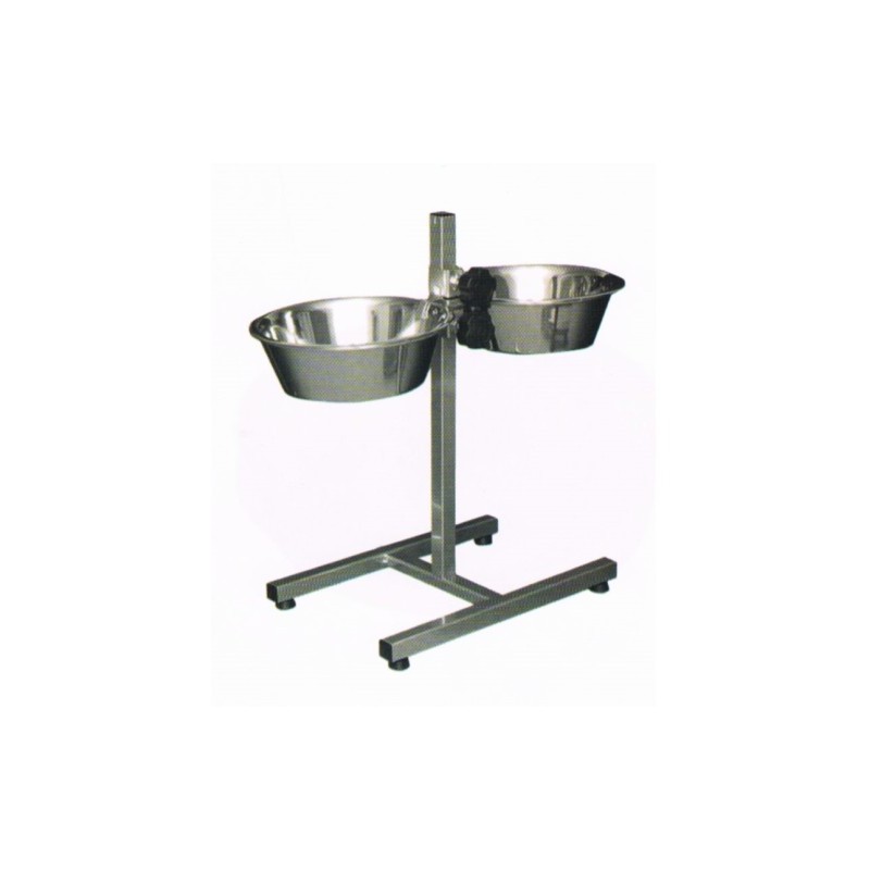 SOPORTE INOX.2 COMEDEROS 2,8 LTS.