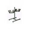 SOPORTE INOX.2 COMEDEROS 2,8 LTS.