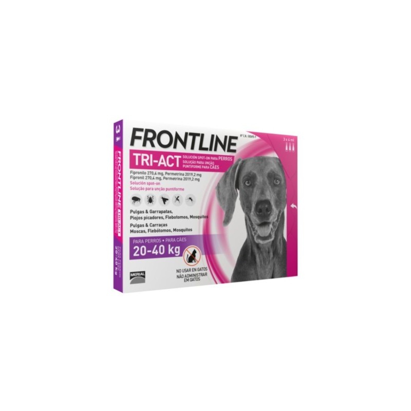 FRONTLINE TRI-ACT 20-40 KG. L 6 PIPETAS