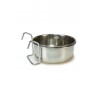 COMEDERO LORO INOX. 8cm.Con Gancho