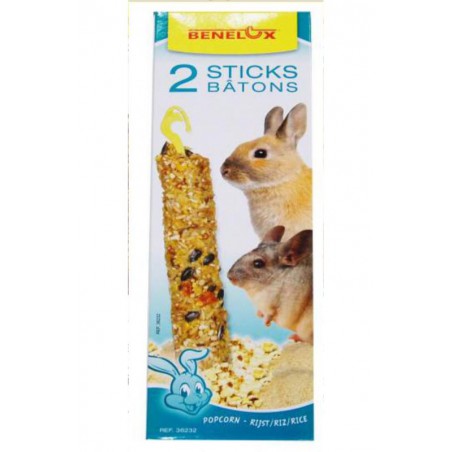 BARRITAS ROEDORES XXL-80gr.Palomitas/Arroz 2 uds.