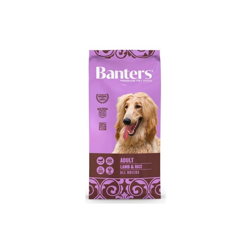 BANTERS DOG ADULT LAMB&RICE 15 KG.