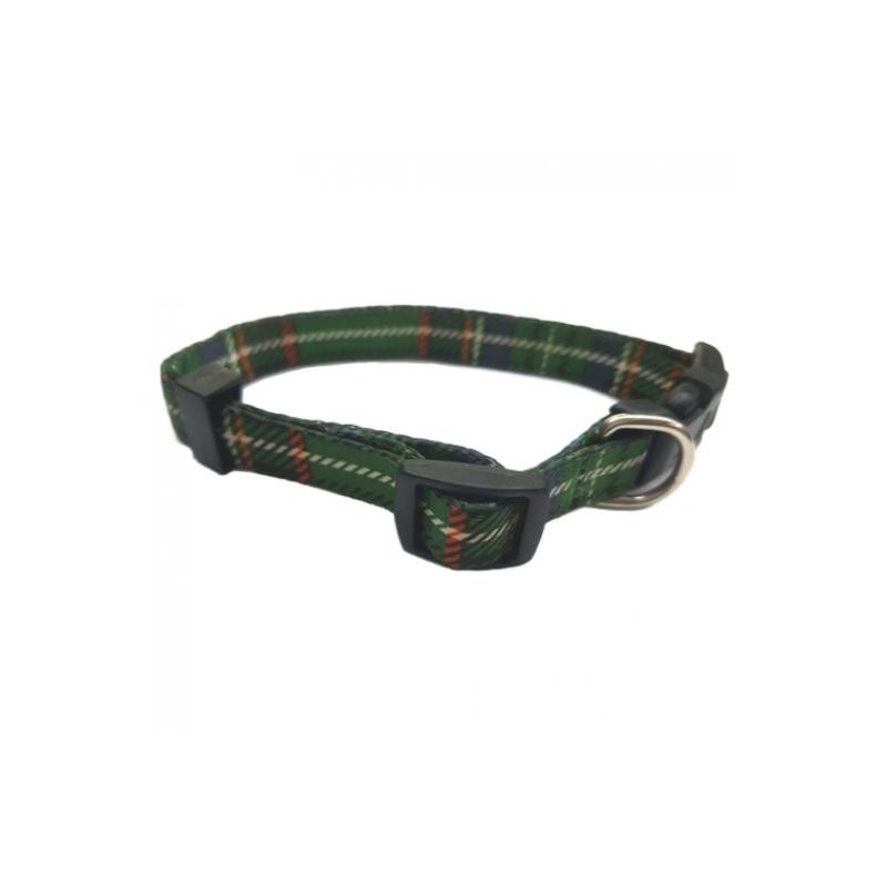 COLLAR NYLON 20 MM 35-50 CM ESCOCE VERDE