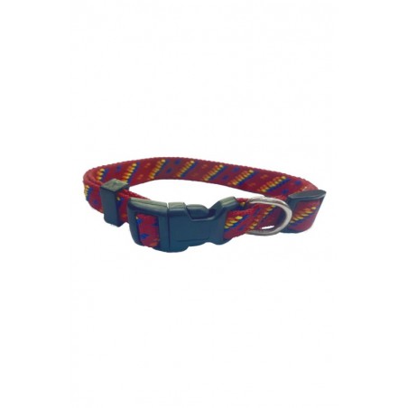 COLLAR NYLON 20MM 35-50CM AZTECA AZUL