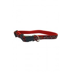 COLLAR NYLON 15x250-380MM.BULL ROJO/ROJO