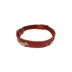 COLLAR ADORNO PERRITOS ROJO 40CM.