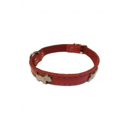 COLLAR ADORNO PERRITOS ROJO 40CM.