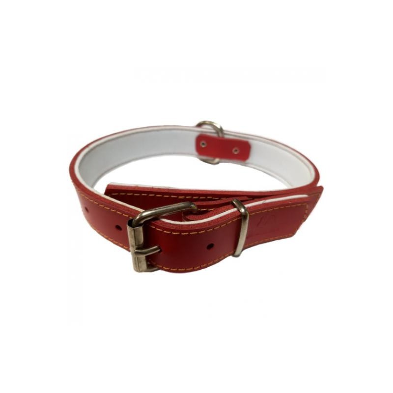 COLLAR PIEL CONFORT ROJO 30 x 370-470 mm