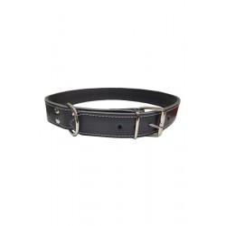 COLLAR CUERO COSIDO 85cm. NEGRO Razas Grandes