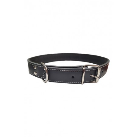 COLLAR CUERO COSIDO 85cm. NEGRO Razas Grandes