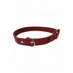 COLLAR CUERO LISO ROJO...